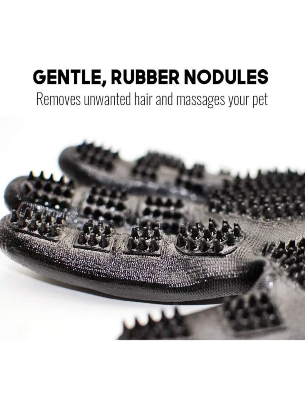 Grooming Gloves for Dogs & Cats - Deshedding Mitt with Soft Tips, Adjustable Fit